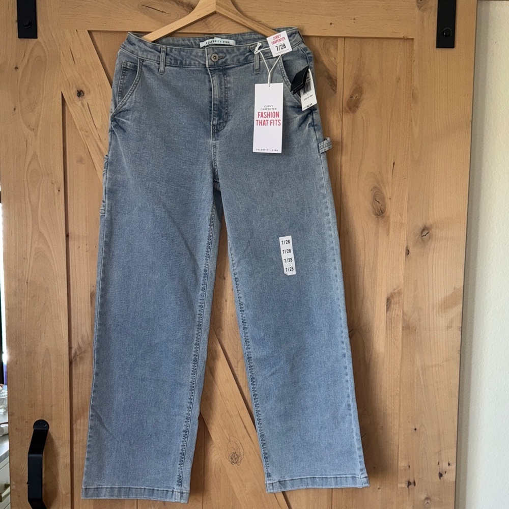 Celebrity Pink Curvy Carpenter Jeans in Light Blue